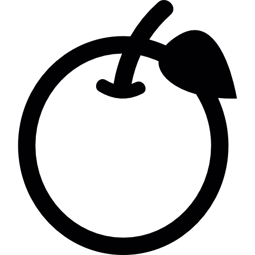 Orange with leaf diet fruits citrus icon