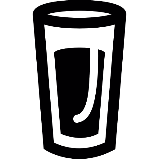 Tube glass with shine drinking food drinks icon