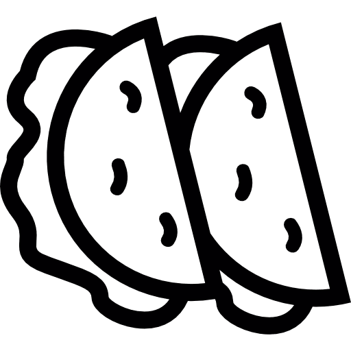 Take away tacos food lunch snack icon