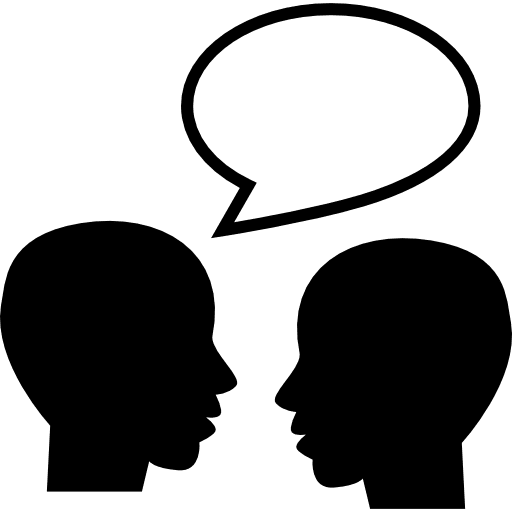 Bald professors talking education speech bubble bald icon