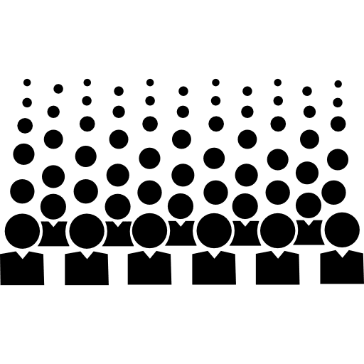 Students class auditory big massive persons icon