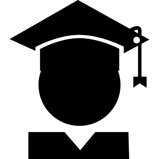 Graduate graduation cap education icon