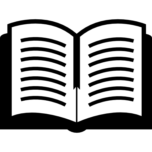 Open book top view education text books tool icon