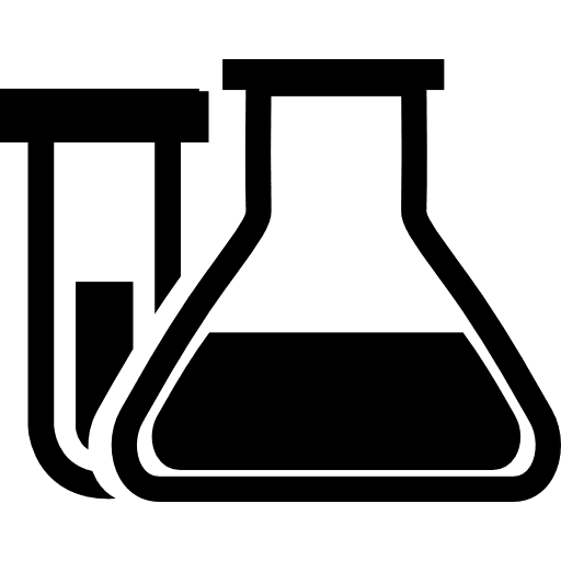 Test tube and flask for chemistry class chemistry science test tube icon