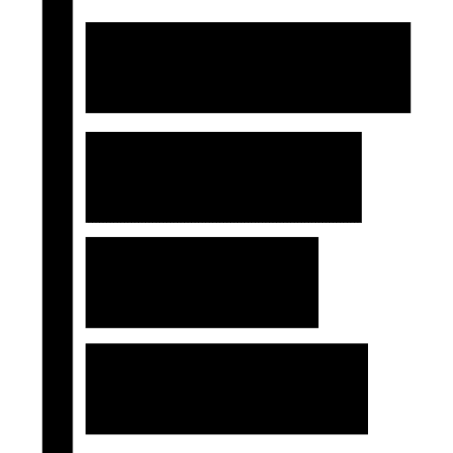 Horizontal bars graphic bars graphics horizontal bars icon