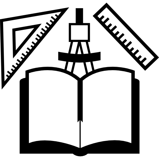 Book and mathematics materials material education book icon