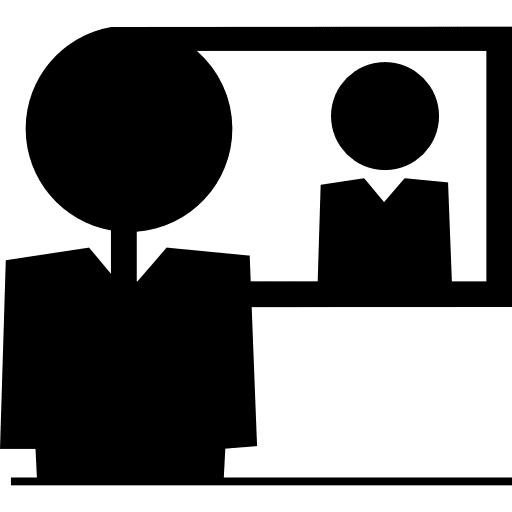 Person on whiteboard teacher people person icon