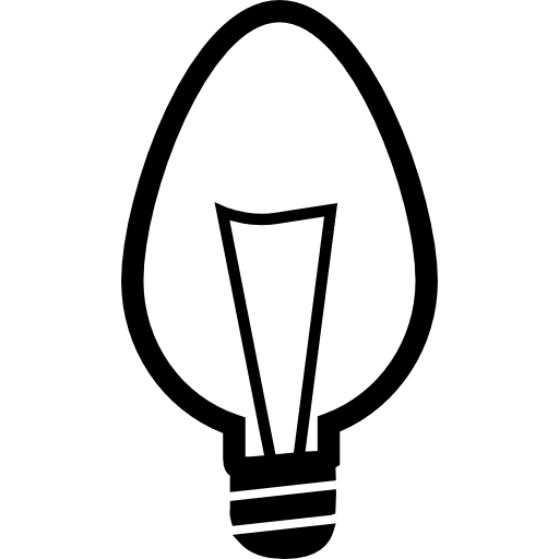 Light bulb tools and utensils bulb bulbs icon