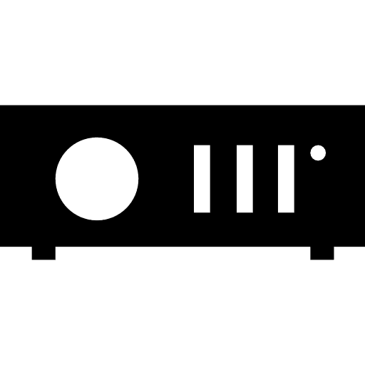 Multimedia projector material education tools icon