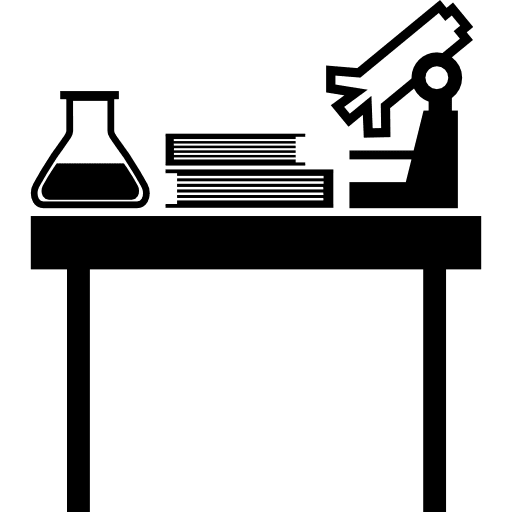 School class table with materials class tools and utensils materials icon