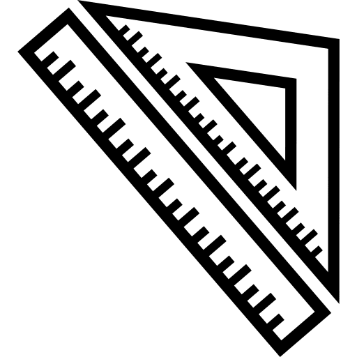 Rulers school materials ruler measure tools icon