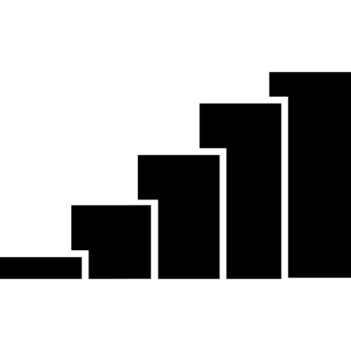 Bars graphic education stats bars graphic icon