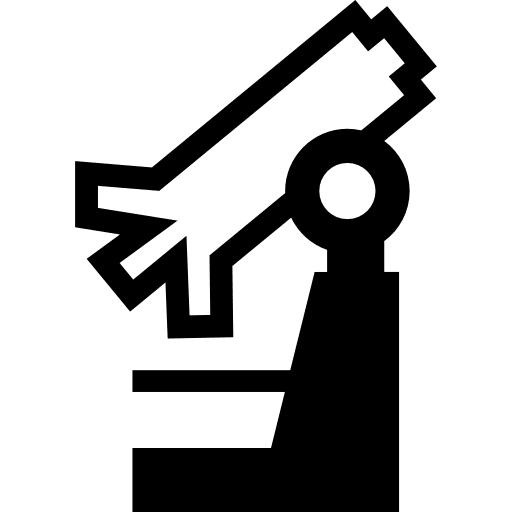 Microscope side view side view tools science icon