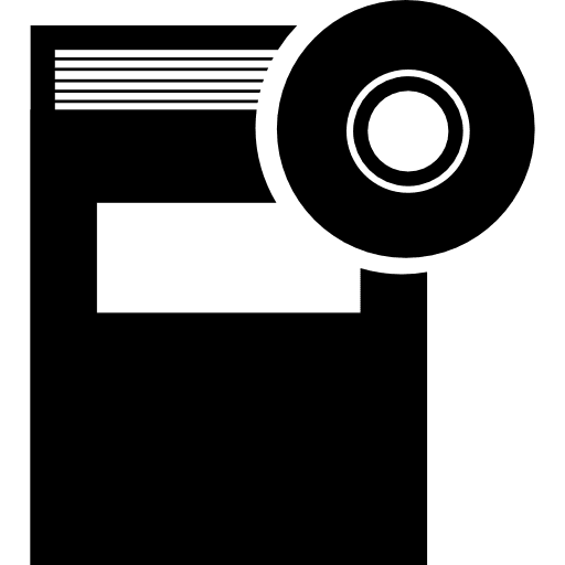 Book and cd learning tools study tool education icon