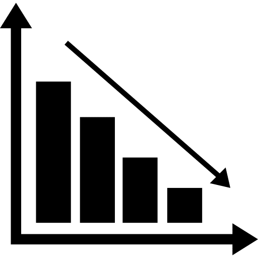 Descendant graphic education educational stats icon