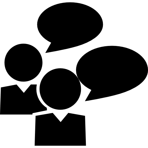 Students talking people communication students icon