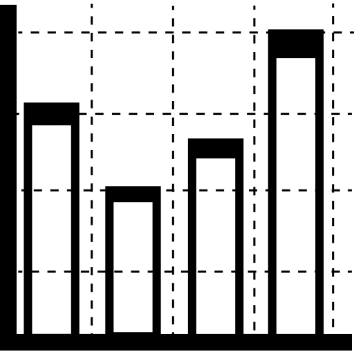 Bars graphic for class education tool graphics education icon