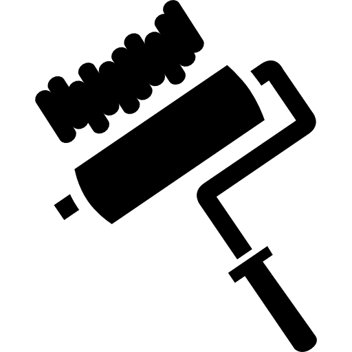 Painting roller tool on a wall tool painting wall icon