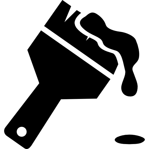 Brush with fresh painting brushes tools and utensils building trade icon