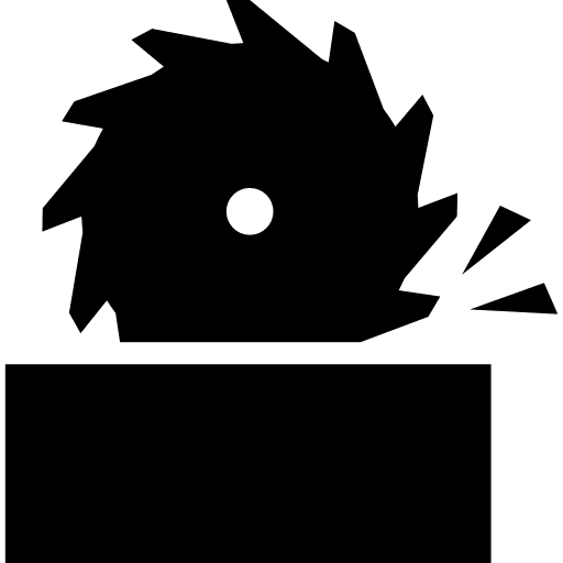 Electrical saw wheel cutting tool cut wheel sawing icon