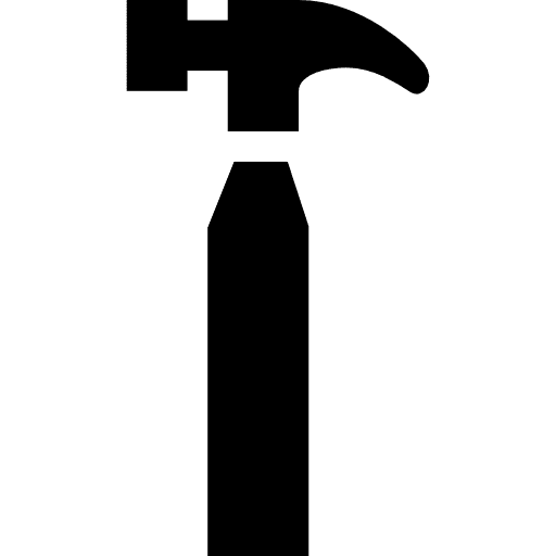 Hammer tool building trade tools icon