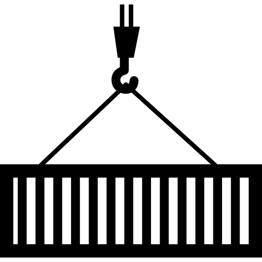 Crane transporting container container cranes building icon