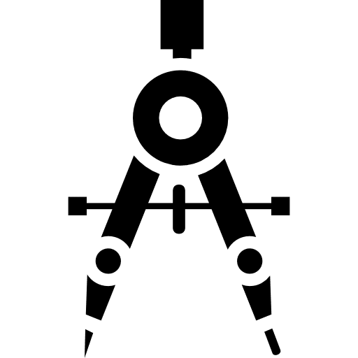 Drawing compass materials drawing school icon