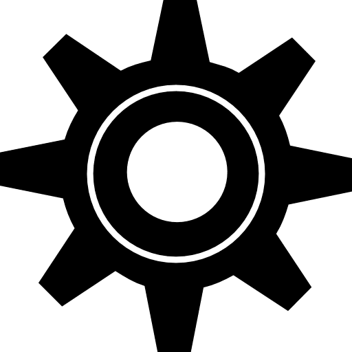 Gear shape wheels tool building trade icon