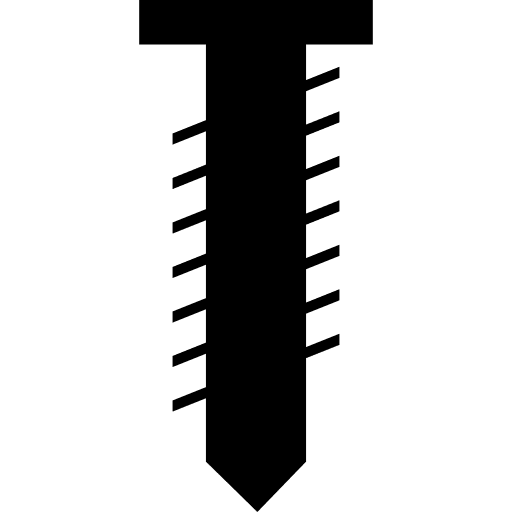 Screw side view bolt tools and utensils tools icon