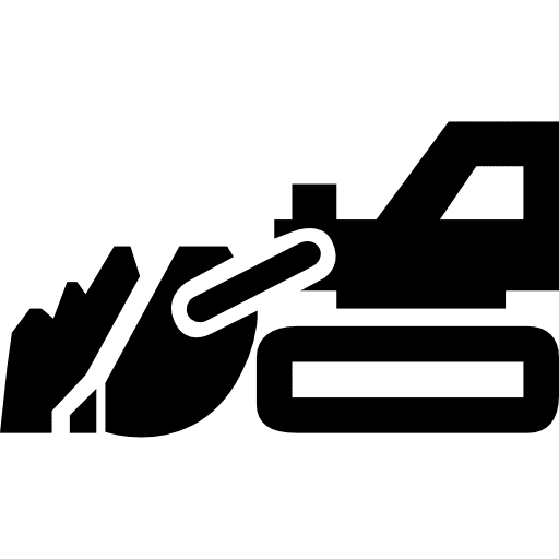 Construction tool of vehicle with big shovel big transport shovel icon