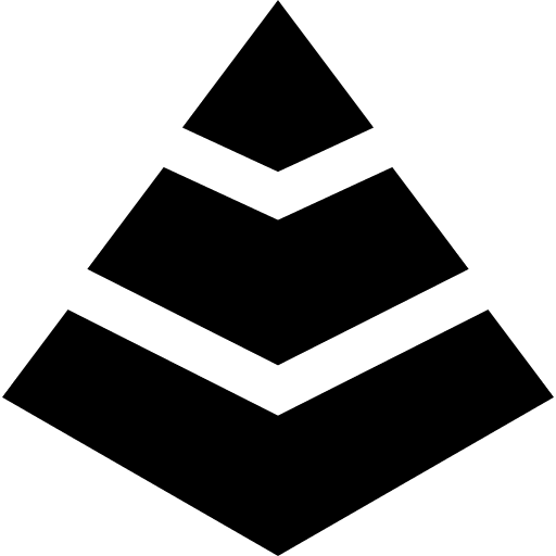 Pyramid chart graphic pyramid distribution icon