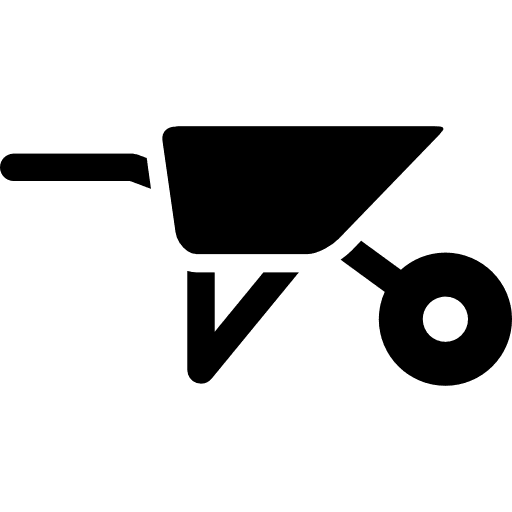 Wheelbarrow side view wheelbarrows transport tool icon