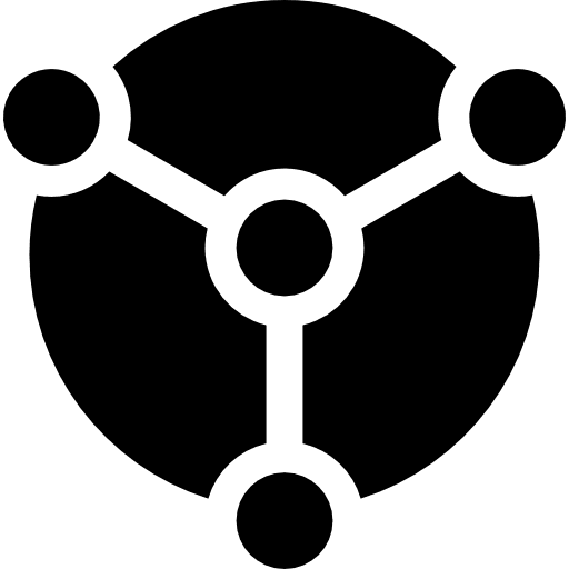 Pie chart and connections pie business graphic icon Pie chart and connections pie business graphic icon