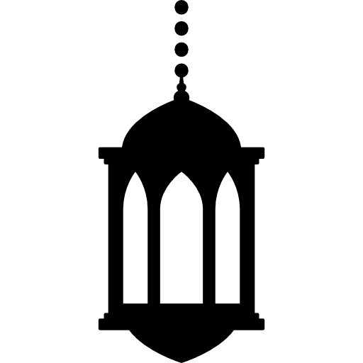 Islamic lantern lights arabic antique icon