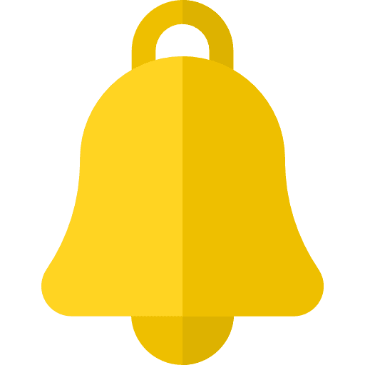 Bell music and multimedia alert musical instrument icon