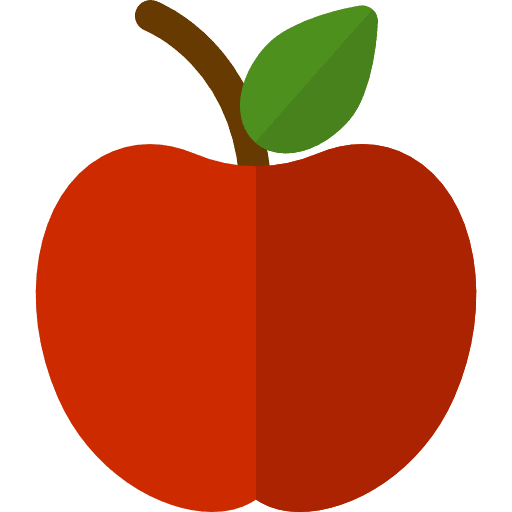 Apple vegetarian food and restaurant healthy food icon