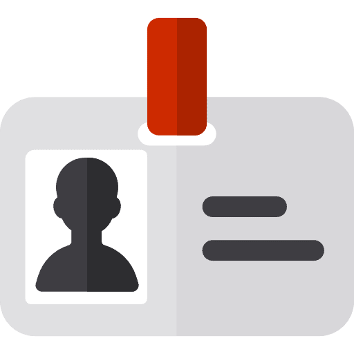 Id card pass identification id card icon