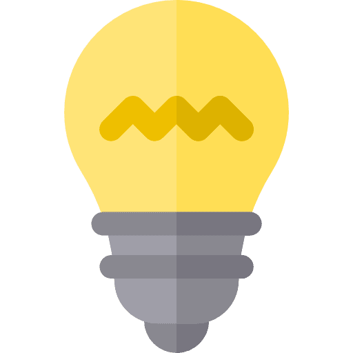 Light bulb idea electronics invention icon