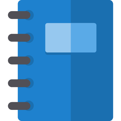 Notebook education interface agenda icon