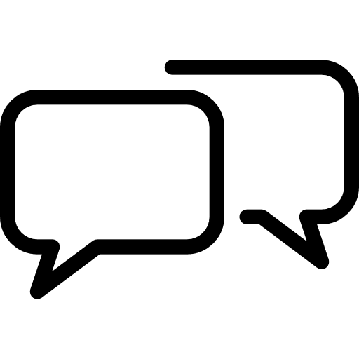 Chat speech bubble multimedia communication icon