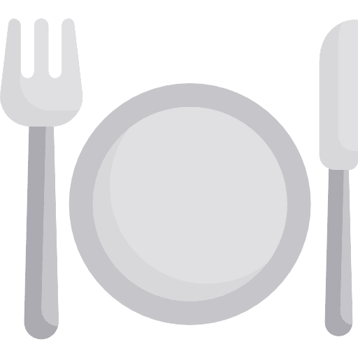 Dish plate dish fork icon