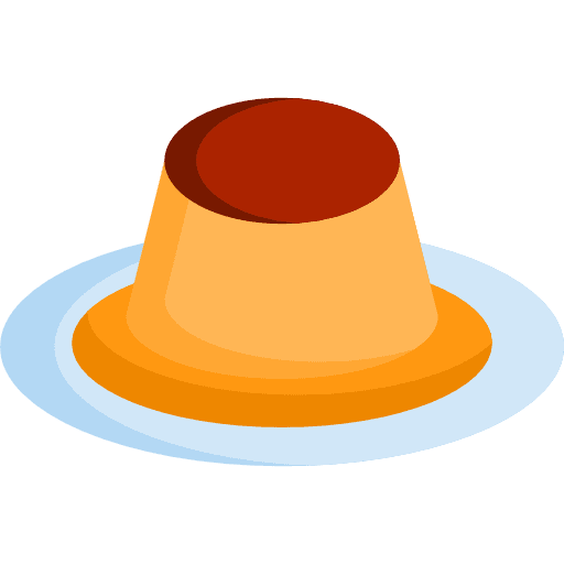 Pudding dessert molded sweet icon