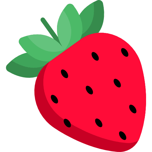Strawberry healthy food vegetarian food icon