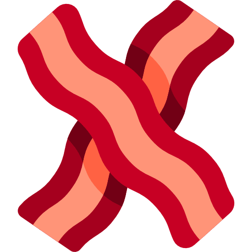 Bacon proteins food and restaurant meat icon