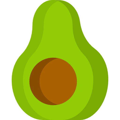 Avocado organic food vegan icon