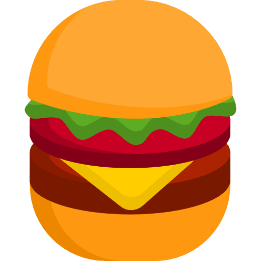 Burger food and restaurant fast food hamburger icon