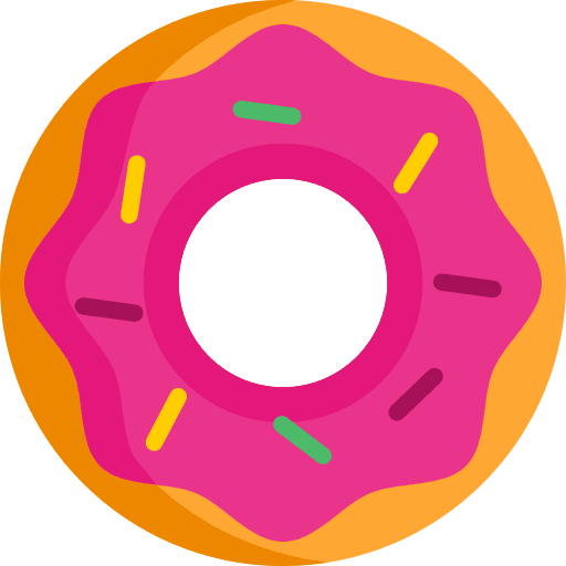 Doughnut dessert sweet food and restaurant icon