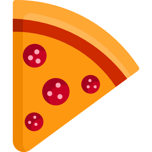 Pizza italian food piece dough icon