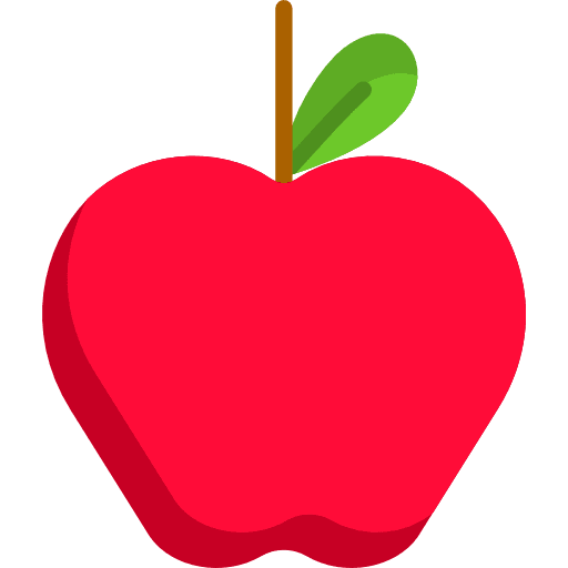 Apple organic vegan food icon