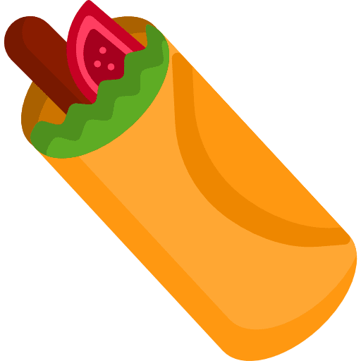 Kebab meat doner kebab roll icon